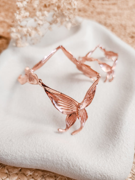 Butterfly Crystal Sphere Stand - Rose Gold