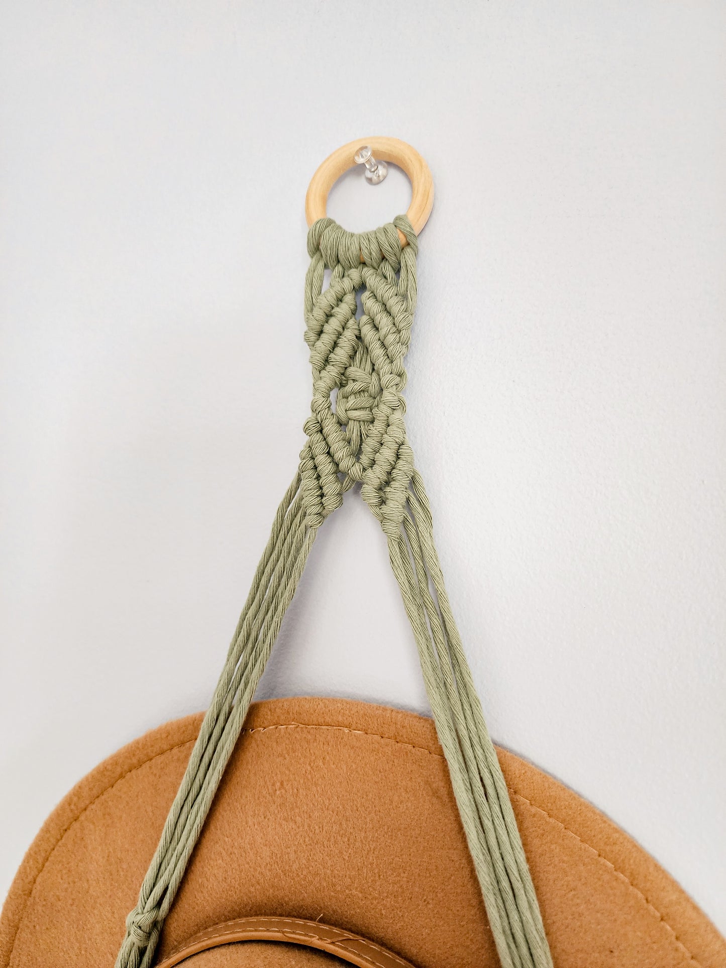 Macrame Hat Hanger - Single (multiple colour options)