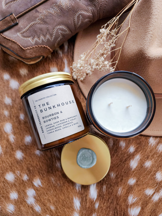 THE BUNKHOUSE CANDLE - Bourbon & Bowties